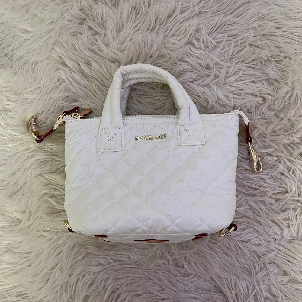MZ Wallace white micro sutton